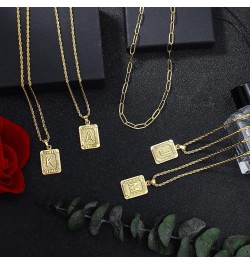 Easter Gifts - Gold Initial Necklaces for Women Men Gold Letter Necklaces 26 Capital A-Z Letter Pendant Necklaces for Women S...