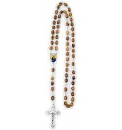 Holy Land Olive Wood Catholic Rosary from Israel, Solid Wooden Dangling Cross Pendant, Large Beads, For Men and Women, Housed...