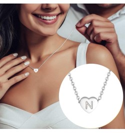 Initial Necklaces For Women,18k Gold Plated Necklace Tiny Initial Necklace Womens Necklaces Cute Necklace Gift N Silver $4.63...