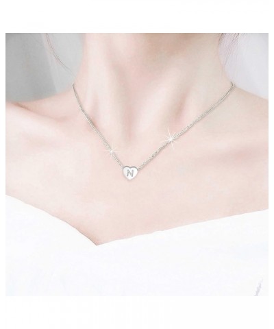 Initial Necklaces For Women,18k Gold Plated Necklace Tiny Initial Necklace Womens Necklaces Cute Necklace Gift N Silver $4.63...