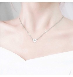 Initial Necklaces For Women,18k Gold Plated Necklace Tiny Initial Necklace Womens Necklaces Cute Necklace Gift N Silver $4.63...