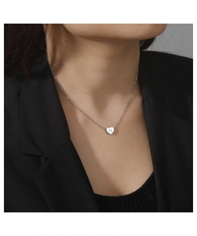 Initial Necklaces For Women,18k Gold Plated Necklace Tiny Initial Necklace Womens Necklaces Cute Necklace Gift N Silver $4.63...