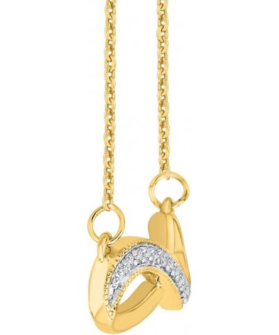 Gold or Sterling Silver Round Diamond Milgrain Infinity Pendant Necklace (1/20 cttw, J-K, SI2-I1) Yellow Gold 14k $45.15 Neck...