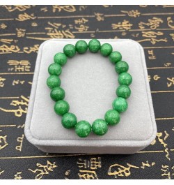 Jade Bead Stretch Bracelet, 7 Inch to 8.5 inch Natural Green Jadeite Beaded Gemstone Healing Crystal Jewelry (Size : 8mm) 10m...