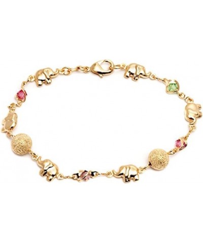 18K GOLD PLATED ELEPHANT BRACELET 7,5"/18K BANO DE ORO PULSERA DE ELEFANTE 7.5 $9.17 Bracelets