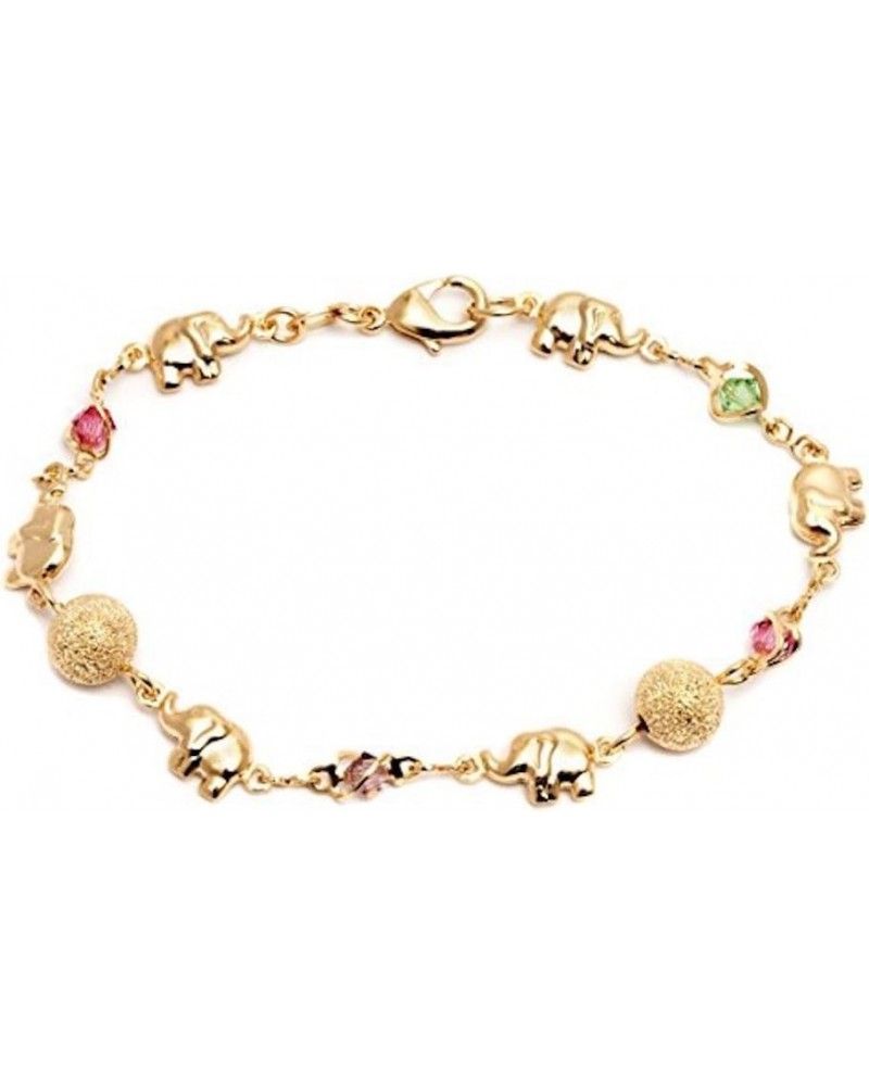 18K GOLD PLATED ELEPHANT BRACELET 7,5"/18K BANO DE ORO PULSERA DE ELEFANTE 7.5 $9.17 Bracelets