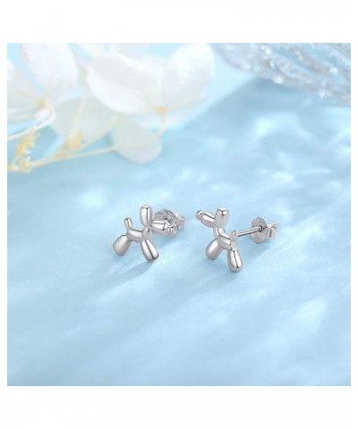 Dog Earrings for Women 925 Sterling Silver Cute Balloon Puppy Stud Earrings Funny Animal Jewelry Jewelry Gifts for Female Dog...