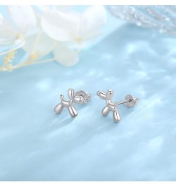 Dog Earrings for Women 925 Sterling Silver Cute Balloon Puppy Stud Earrings Funny Animal Jewelry Jewelry Gifts for Female Dog...