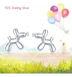 Dog Earrings for Women 925 Sterling Silver Cute Balloon Puppy Stud Earrings Funny Animal Jewelry Jewelry Gifts for Female Dog...