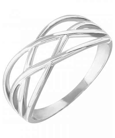 .925 Sterling Silver Woven Celtic Knot Band Style Ring $17.09 Rings