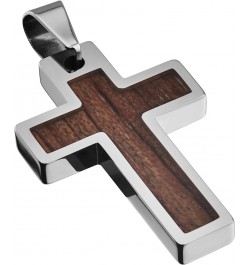 Personalized Tungsten Cross Gold Plated, Black Plated or Polished with Inlay of Opal, Hawaiian Koa Wood or Black Carbon Fiber...