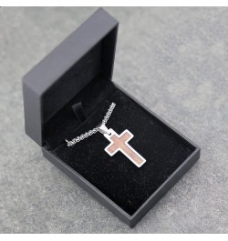 Personalized Tungsten Cross Gold Plated, Black Plated or Polished with Inlay of Opal, Hawaiian Koa Wood or Black Carbon Fiber...