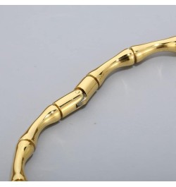 Stainless Steel Bamboo Style Classic Plain Open Clasp Bangle Bracelet Gold $7.53 Bracelets