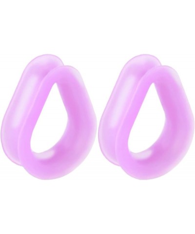 Double Flared Ear Gauges Variety Size, Tunnels For Women Ears Silicone2pcs White Gauges For Ears Teardrop Piercing Earrings p...