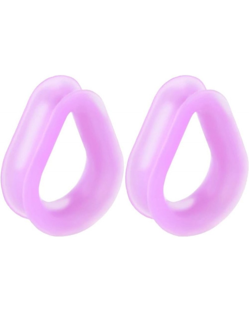 Double Flared Ear Gauges Variety Size, Tunnels For Women Ears Silicone2pcs White Gauges For Ears Teardrop Piercing Earrings p...