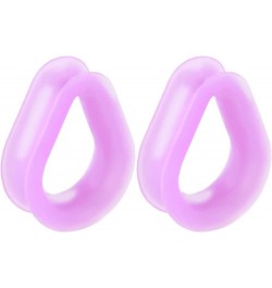 Double Flared Ear Gauges Variety Size, Tunnels For Women Ears Silicone2pcs White Gauges For Ears Teardrop Piercing Earrings p...