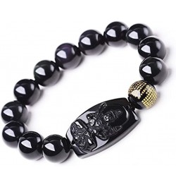 Buddha Pendant Necklace Bodhisattva Amulet Talisman Made of Obsidian Bracelets Bracelet Amulet (Acala Buddha) Akashagarbha Bu...