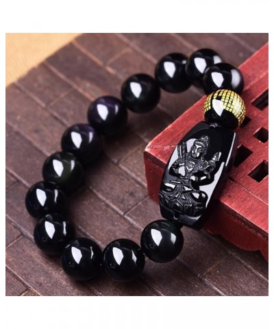 Buddha Pendant Necklace Bodhisattva Amulet Talisman Made of Obsidian Bracelets Bracelet Amulet (Acala Buddha) Akashagarbha Bu...