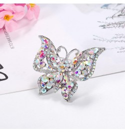 Womens Jewellery Aurora Borealis Crystal Rhinestones Hollow Out Style Butterfly Pin Brooch $10.99 Brooches & Pins