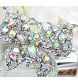 Womens Jewellery Aurora Borealis Crystal Rhinestones Hollow Out Style Butterfly Pin Brooch $10.99 Brooches & Pins