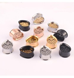 2 PCS 6mm-25mm Fashion 316 Stainless Steel Beautiful Ear Plugs Tunnels Gauges Stretcher Piercing Body Jewelry 22mm(7/8") Rose...