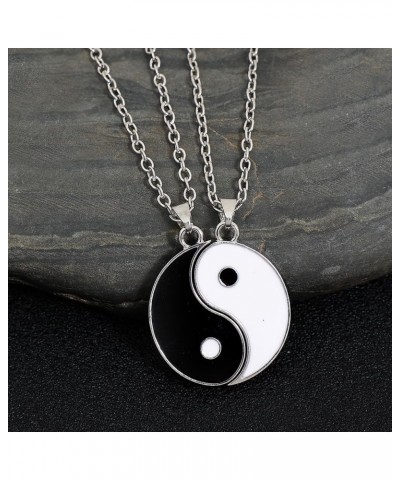 Yinyang Pendant Necklace for Women Mens Stainless Steel Bff Couples Chain Girls Boys Personalized Matching Puzzle Diagrams Be...