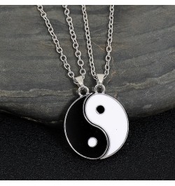 Yinyang Pendant Necklace for Women Mens Stainless Steel Bff Couples Chain Girls Boys Personalized Matching Puzzle Diagrams Be...