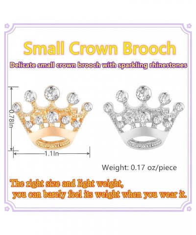 Lot of small crown brooch pins for women men set fashion elegant noble golden silver crown brooches pin for women's ladies br...