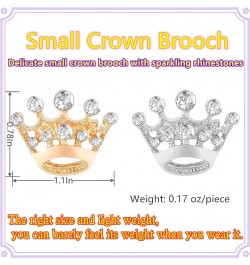 Lot of small crown brooch pins for women men set fashion elegant noble golden silver crown brooches pin for women's ladies br...