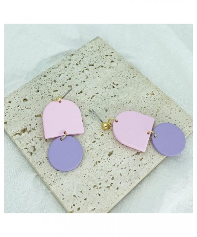 Geometric Clay Earrings for Women,Irregular Handmade Polymer Earrings for Girls,Boho U Shape Drop Earrings Statement Jewelry ...