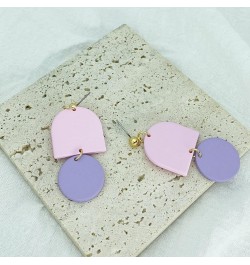 Geometric Clay Earrings for Women,Irregular Handmade Polymer Earrings for Girls,Boho U Shape Drop Earrings Statement Jewelry ...