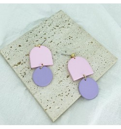 Geometric Clay Earrings for Women,Irregular Handmade Polymer Earrings for Girls,Boho U Shape Drop Earrings Statement Jewelry ...