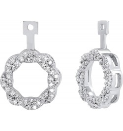 0.45 Carat (Ctw) Round White Diamond Swirl Earring Jackets for Women in Gold White Gold 10K - Metal Stamp $208.34 Earrings