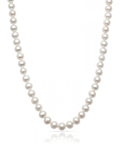 Sterling Silver Cultured Freshwater Pearl Necklace 24.0 Inches 8.0-9.0mm $34.65 Necklaces