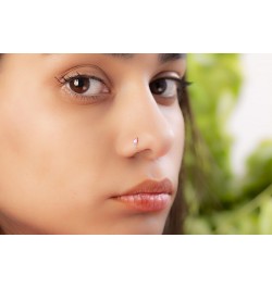 925 Silver Nose Ring Pink Opal - 24 Gauge Thin Nose Jewelry Women Men - Handmade Nose Ring Hoops Unisex MultiFunction $7.79 B...