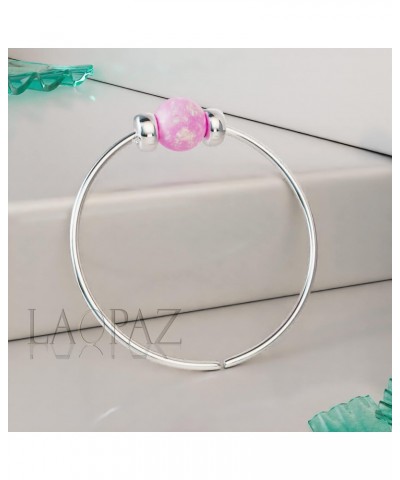 925 Silver Nose Ring Pink Opal - 24 Gauge Thin Nose Jewelry Women Men - Handmade Nose Ring Hoops Unisex MultiFunction $7.79 B...