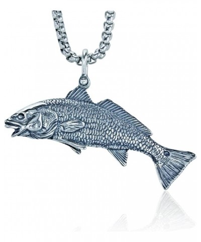 Redfish Pendant Crafted in Sterling Silver on a 22" Box Necklace Chain $49.92 Necklaces