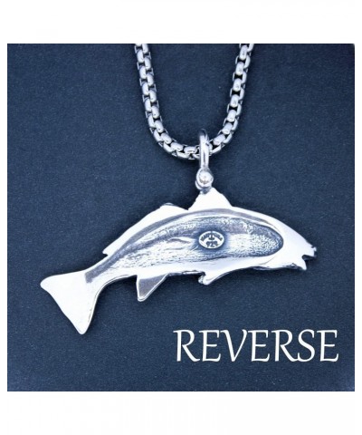 Redfish Pendant Crafted in Sterling Silver on a 22" Box Necklace Chain $49.92 Necklaces