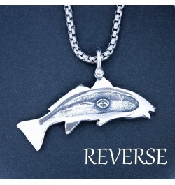 Redfish Pendant Crafted in Sterling Silver on a 22" Box Necklace Chain $49.92 Necklaces