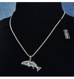 Redfish Pendant Crafted in Sterling Silver on a 22" Box Necklace Chain $49.92 Necklaces