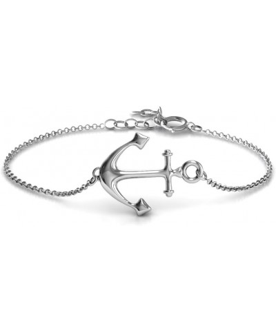 Classic Anchor Bracelet by JEWLR White Gold 14K $129.28 Bracelets