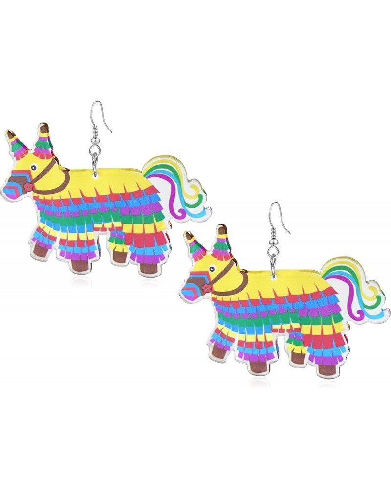 Colorful Fiesta Drop Earrings Fiesta Party Sombrero Dangle Earrings For Women Girls horse-1 $6.83 Earrings