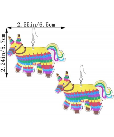 Colorful Fiesta Drop Earrings Fiesta Party Sombrero Dangle Earrings For Women Girls horse-1 $6.83 Earrings