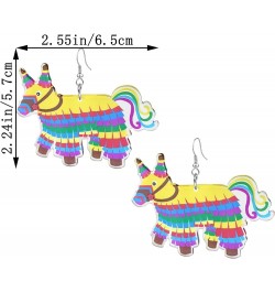 Colorful Fiesta Drop Earrings Fiesta Party Sombrero Dangle Earrings For Women Girls horse-1 $6.83 Earrings