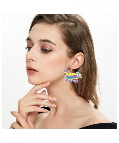 Colorful Fiesta Drop Earrings Fiesta Party Sombrero Dangle Earrings For Women Girls horse-1 $6.83 Earrings