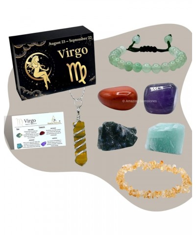 Aquarius Gifts Crystal Kit for Women Men, Combo Set of Healing Stones, Bracelets and Necklaces Pulseras Para Hombres Mujer St...