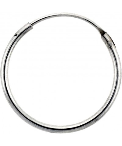 Sterling Silver Endless Hoop Earrings thin 1 mm tube 5/8 inch 16mm 10-pair Pack $14.05 Earrings