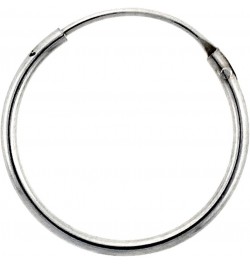 Sterling Silver Endless Hoop Earrings thin 1 mm tube 5/8 inch 16mm 10-pair Pack $14.05 Earrings