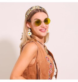 Hippie Costume Accessories Sunglasses Peace Sign Necklace Boho Retro Daisy Headband 60s 70s Hippie Accessorie Daisy Abba $10....