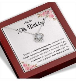 30th 40th 50th 60th 70th Birthday Gifts for Women, Happy Birthday Jewelry Necklace Pendant Gift for Her with Message Card and...